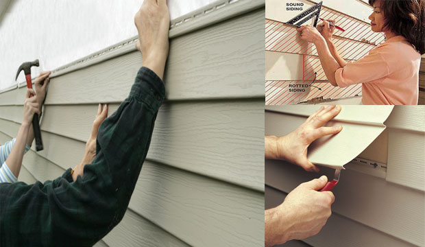 How to replace damaged vinyl siding of a house with Brick Siding Panel system