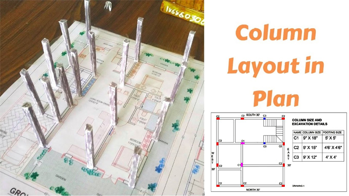Column Layout for Residential Building