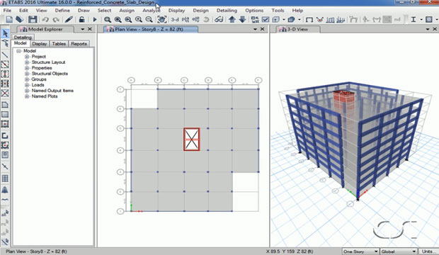 How to use ETABS for designing reinforced concrete floor slab for gravity loads