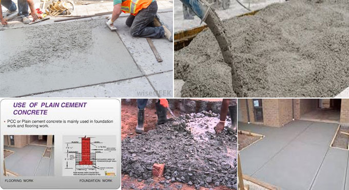 Plain cement concrete â€“ Uses and formation method