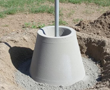 Slump test of concrete