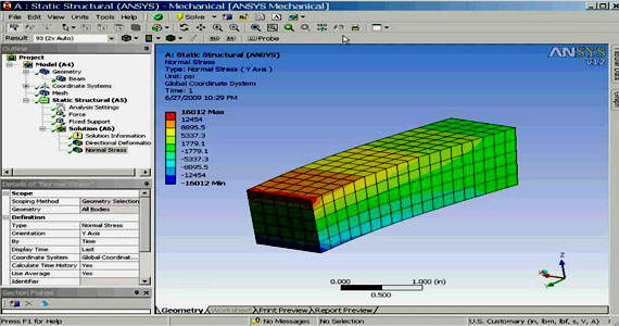 How to model a Reinforced Concrete Beam with Ansys Workbench