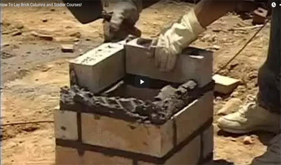 Some useful construction tips for laying brick columns & soldier course