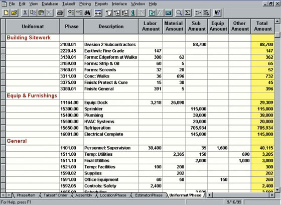 Sage Timberline Estimating Software