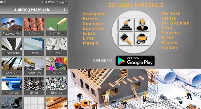 Building materials is the newest app for civil engineer