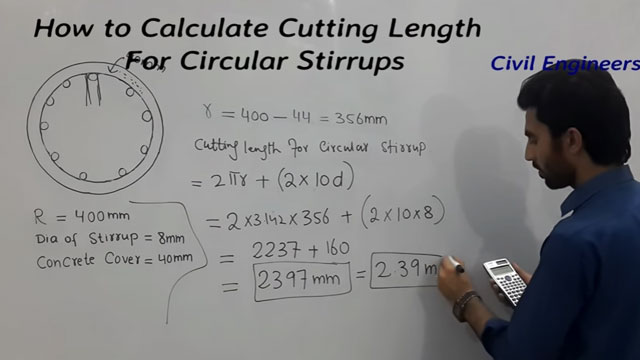 How to Calculate Cutting Length Of Circular Stirrups