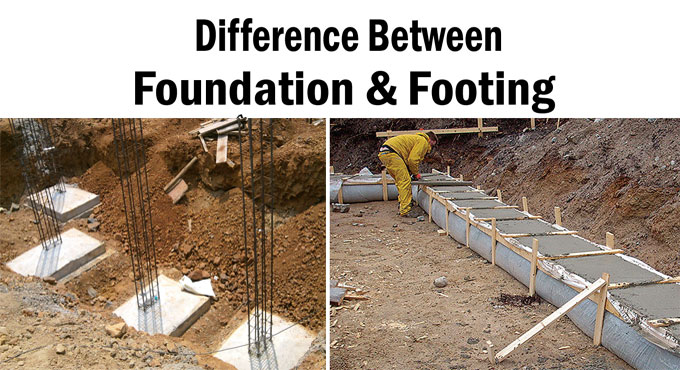 Basic differences among foundation & footing