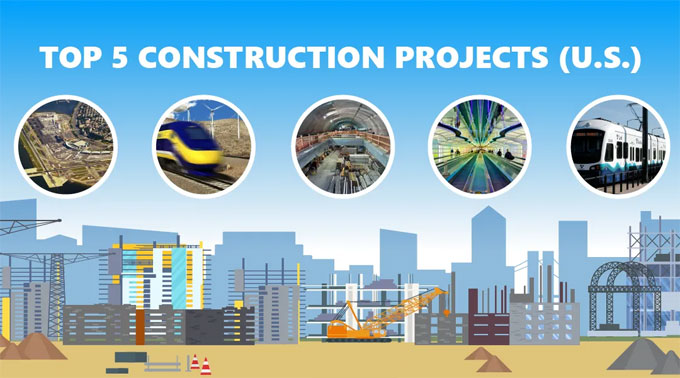 USA Top 5 Mega Construction Projects in Progress