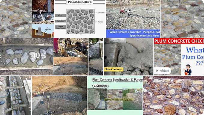 Plum concrete: Uses, Preparation, Specifications and Application