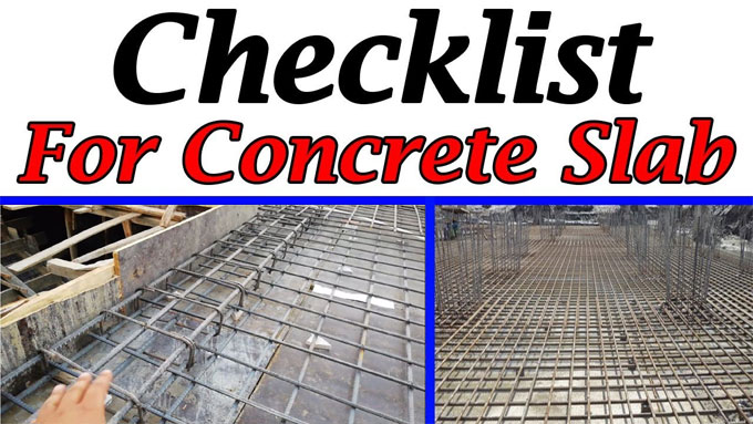 Some important checklists for RCC slab and beams