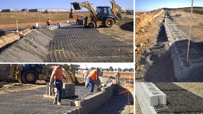 The Geo-Grid System for Reinforcing Retaining Walls & its Construction Process