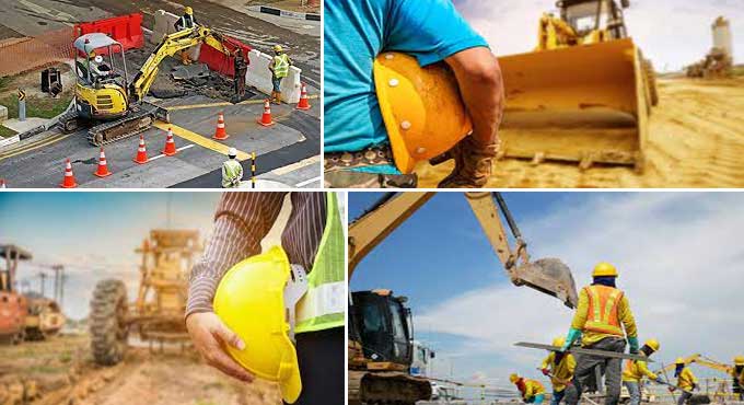 Safety on construction sites with heavy machinery