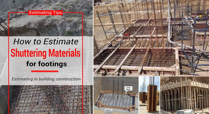 Simple process to calculate shuttering materials for footing