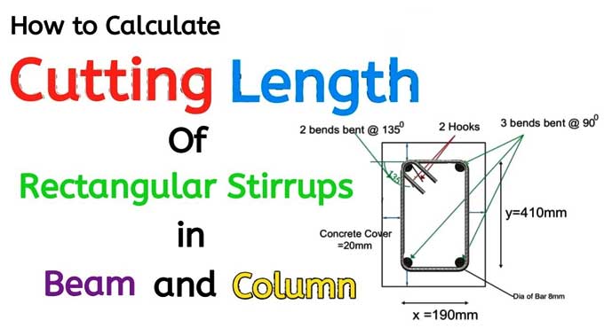 How to Calculate Cutting Length of Stirrups in Beam and Column?
