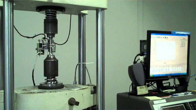 Process of tension test on steel