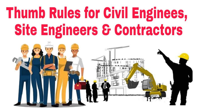 Common thumb rules for civil engineering works