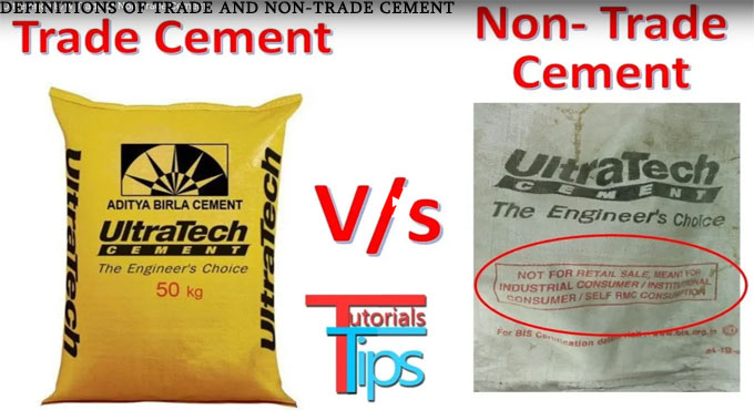 Definitions of trade and non-trade cement