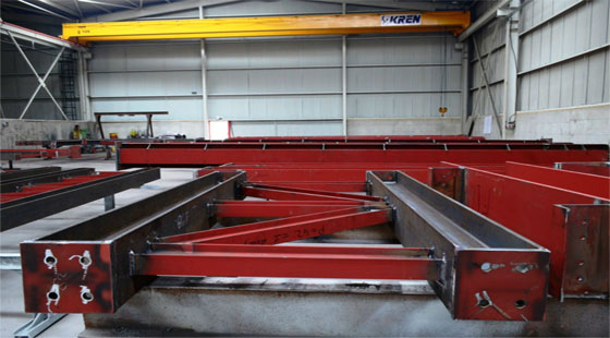 Automatic structural steel fabrication system