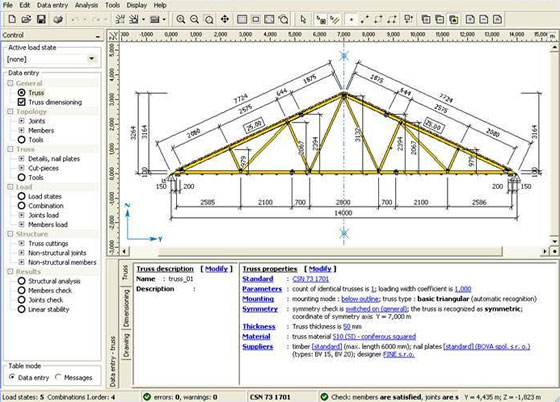 TRUSS4 is a useful construction software for structural design